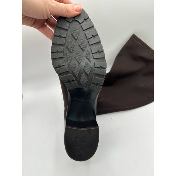 NEW DONALD J PLINER BROWN Crepe Elastic Dima-D Knee High Boots Sz. 9 M - Picture 6 of 6